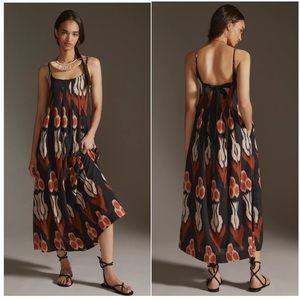 Anthropologie Nikki Pleated Maxi Dress Size XL